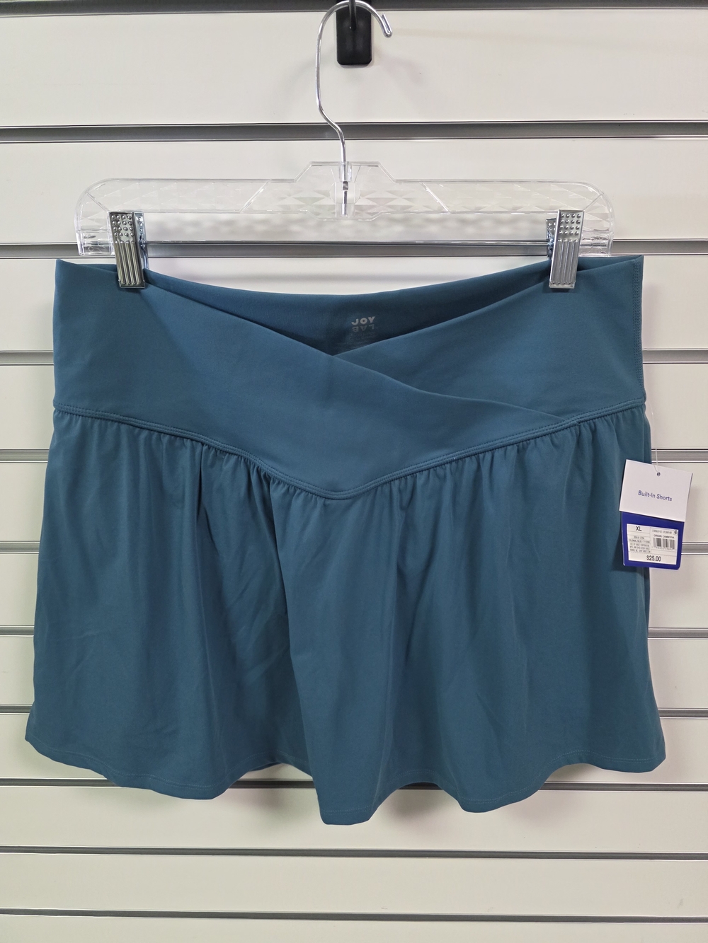 JoyLab Teal Circle Skort with Crossover Waistband